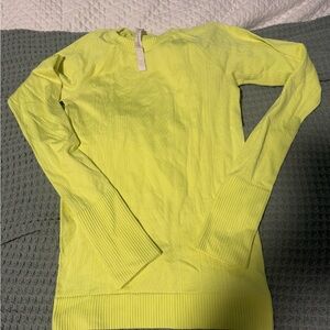 Bright Yellow Lululemon Long Sleeve Top